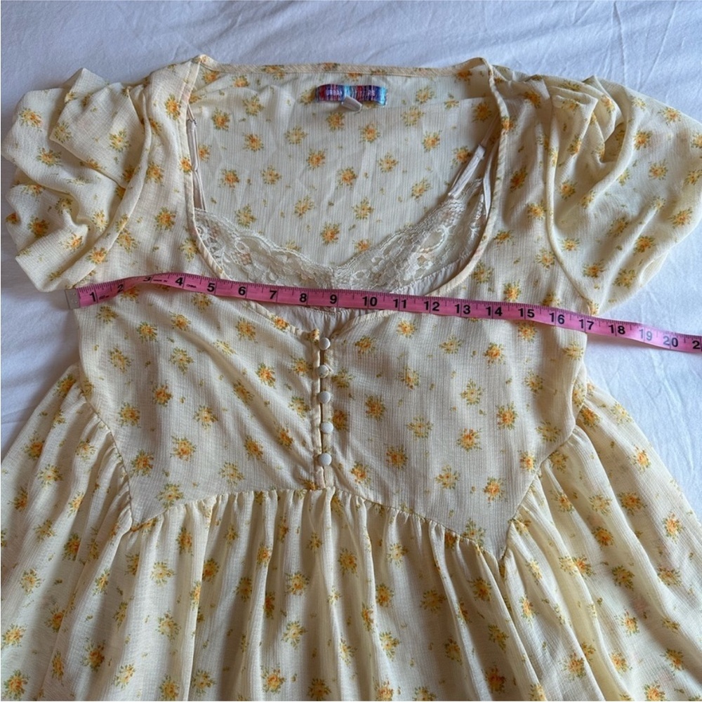 Urban Outfitters Cecilia Babydoll Mini Dress with Removable Slip — Size M - Picture 5 of 6